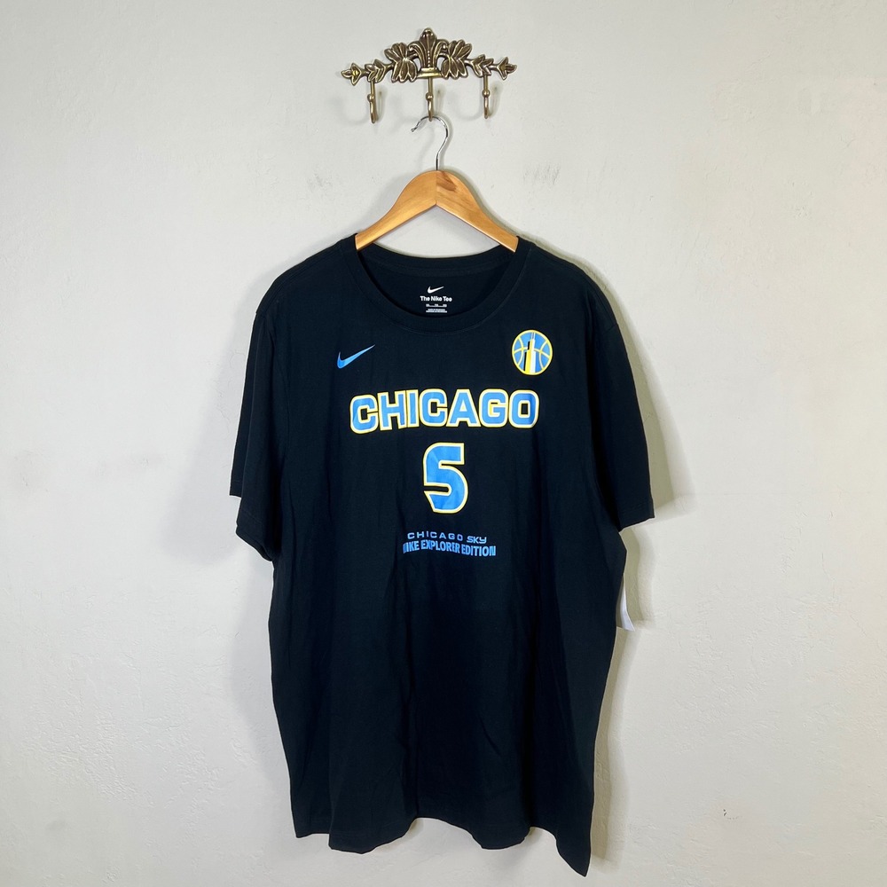 Nike Chicago Sky Angel Reese Explorer Edition T-Shirt Mens Size XXL Black New